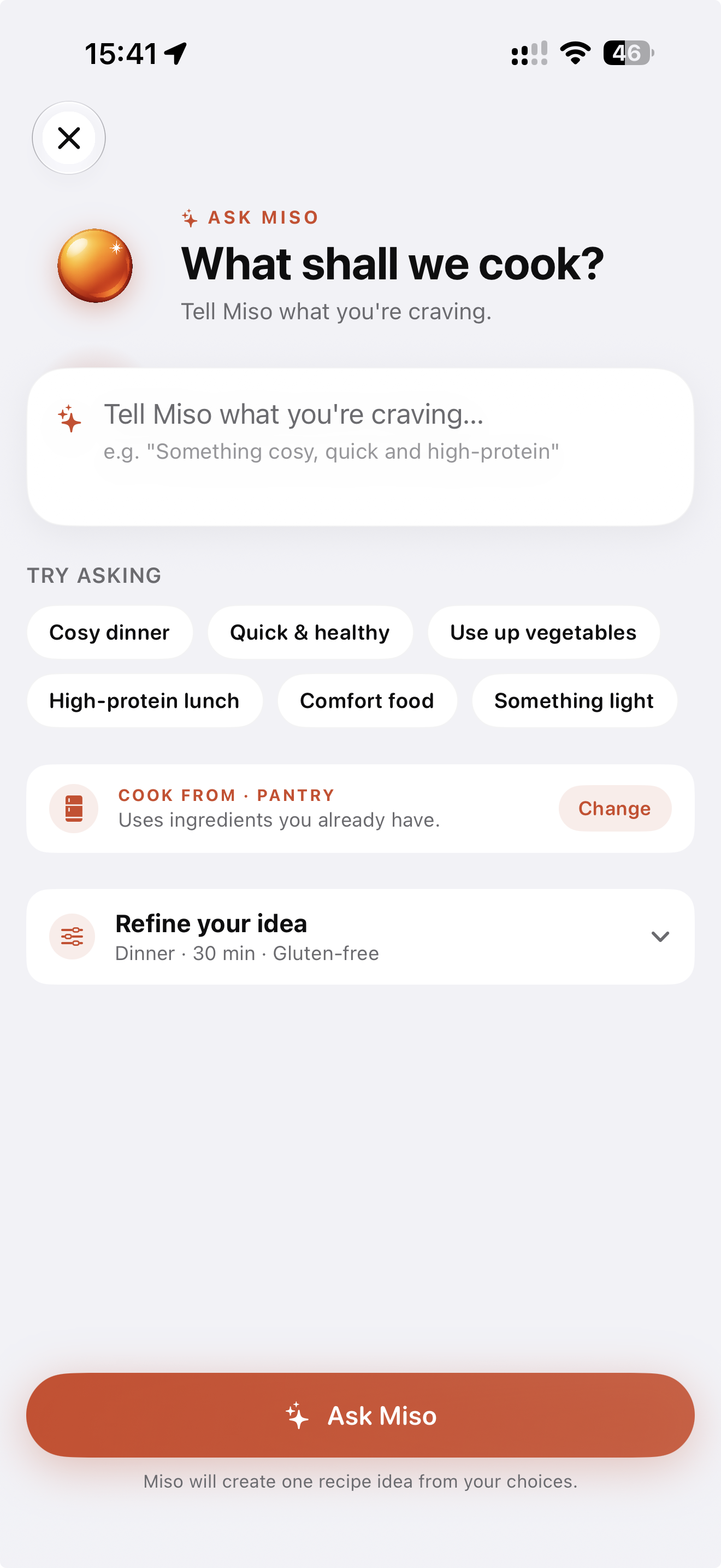 Ask Miso craving screen